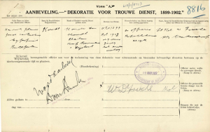 Vorm "A" DTD Application for Komdt H.J.J. van Rensburg